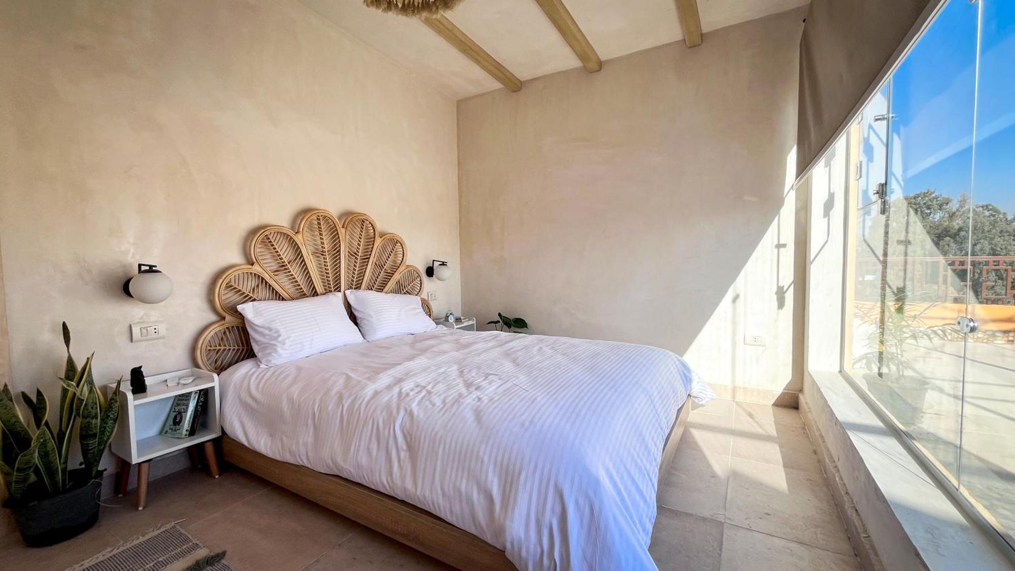 Boho Getaway With Pyramids View & Jacuzzi Apartment Giza Exterior foto