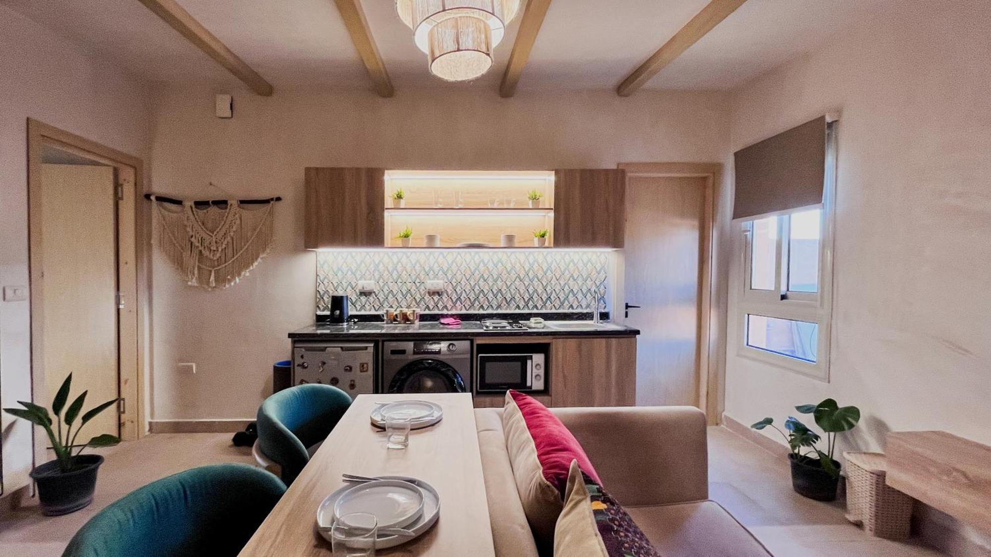 Boho Getaway With Pyramids View & Jacuzzi Apartment Giza Exterior foto