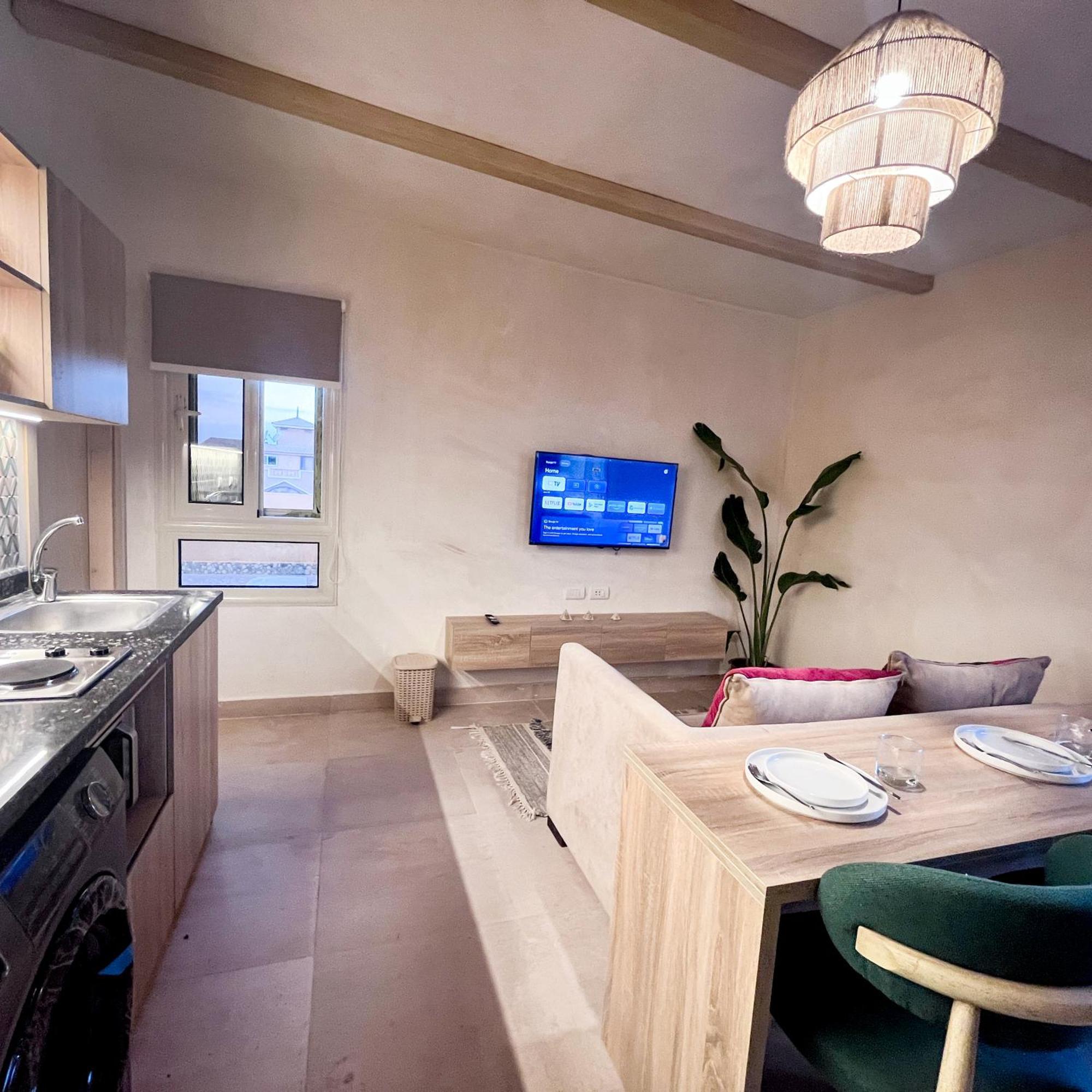 Boho Getaway With Pyramids View & Jacuzzi Apartment Giza Exterior foto